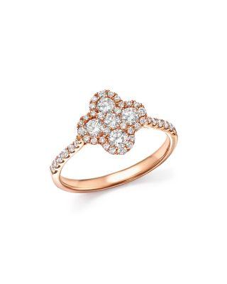 زفاف - Bloomingdale&#039;s Diamond Clover Ring in 14K Rose Gold, .75 ct. t.w. - 100% Exclusive