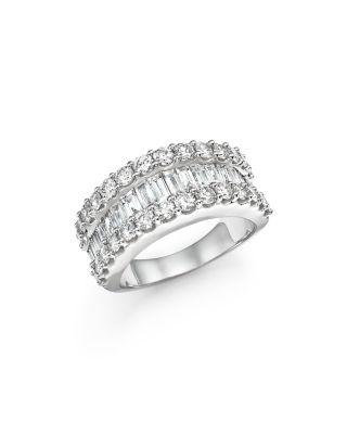 Hochzeit - Bloomingdale&#039;s Diamond Round and Baguette Band in 14K White Gold, 3.0 ct. t.w.&nbsp;- 100% Exclusive