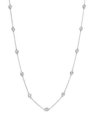 زفاف - Bloomingdale&#039;s Diamond Station Necklace in 14K White Gold, 2.60 ct. t.w. - 100% Exclusive
