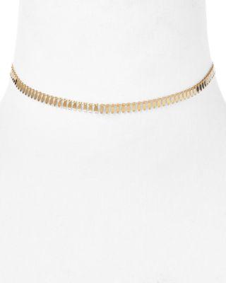 Wedding - Argento Vivo Fringe Chain Choker Necklace, 12&#034;