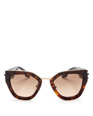 زفاف - Prada Cat Eye Embellished Sunglasses, 52mm
