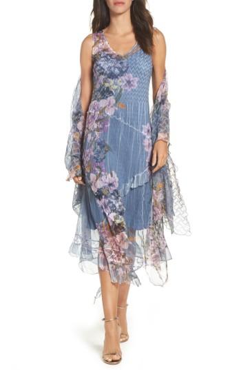 زفاف - Komarov Chiffon & Lace A-Line Dress with Shawl 