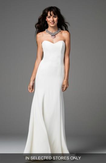 Hochzeit - Willowby Caspia Strapless Georgette Fit & Flare Gown (In Stores Only) 