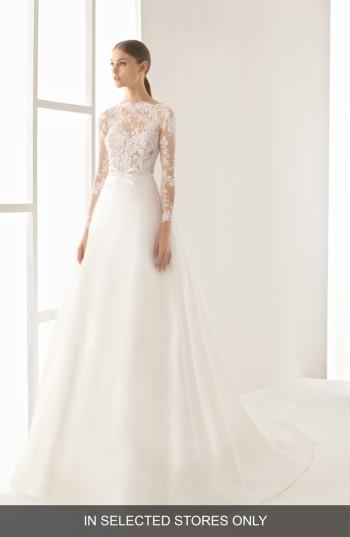 Hochzeit - Rosa Clara Nilo Lace Long Sleeve A-Line Gown (In Stores Only) 
