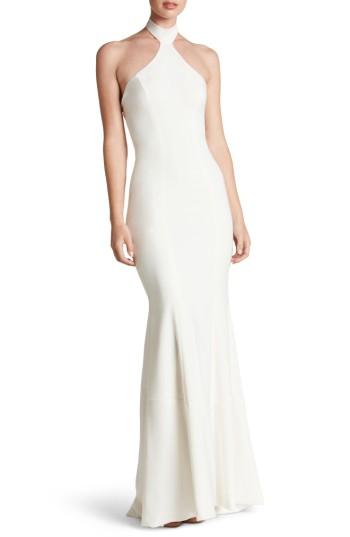 Mariage - Dress the Population Taylor Crepe Halter Gown 