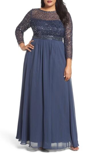 Mariage - DECODE 1.8 Embellished A-Line Chiffon Gown (Plus Size) 