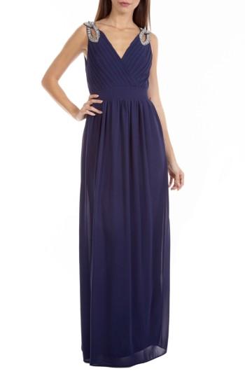 Mariage - TFNC Debbie Embellished Pleated Chiffon Gown