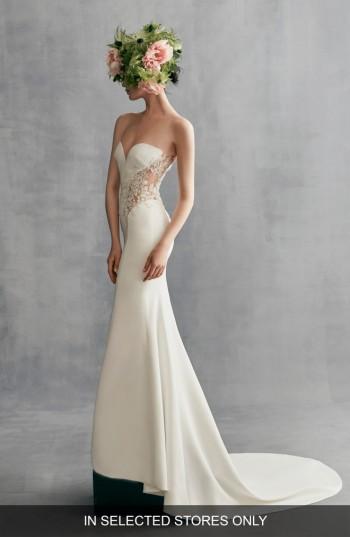 Hochzeit - Ines by Ines Di Santo Kalina Illusion Lace & Crepe Gown (In Selected Stores Only) 