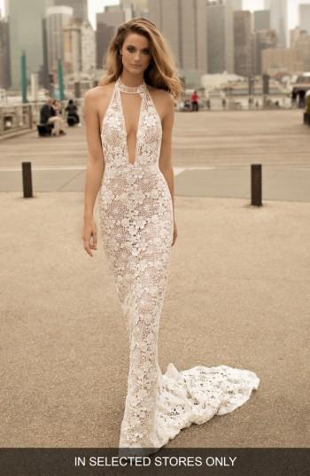 Mariage - Berta Choker-Neck Lace Mermaid Gown (In Selected Stores Only) 