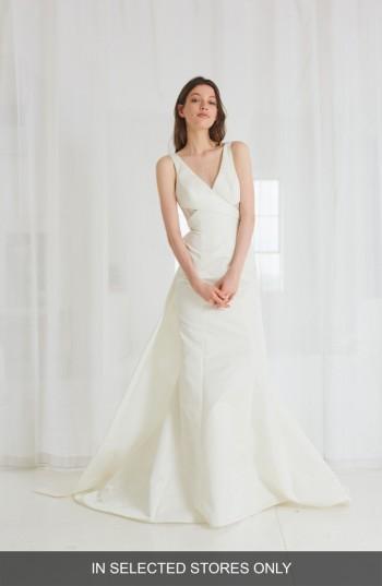 Hochzeit - Amsale Cooper Fit & Flare Gown with Detachable Train (In Selected Stores Only) 