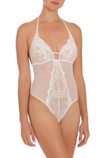 Mariage - In Bloom by Jonquil Sheer Thong Bodysuit