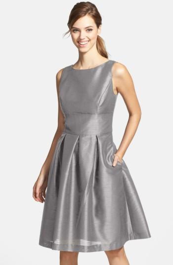 Mariage - Alfred Sung Dupioni Fit & Flare Dress 