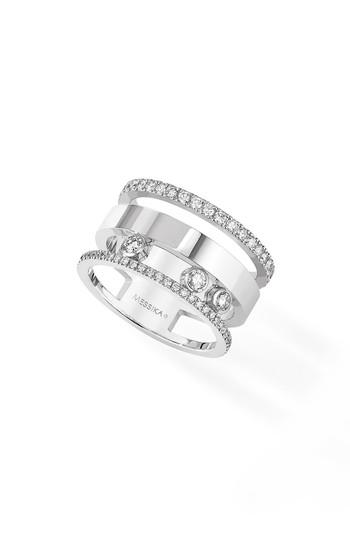 Mariage - Messika Three Row Move Romane Diamond Ring 