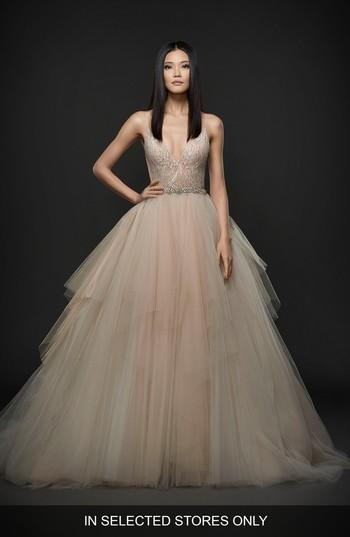 زفاف - Lazaro Embellished Bodice Ballgown 