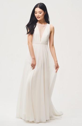 Wedding - Jenny Yoo Fallon Lace & Chiffon A-Line Gown 