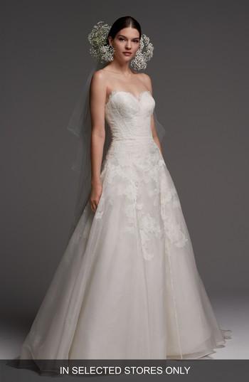 Свадьба - Watters Luxembourg Strapless Lace & Organza Ballgown 