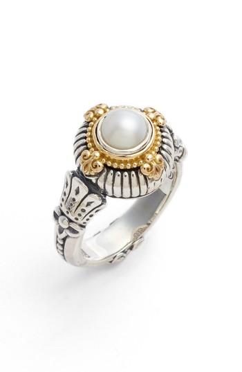 زفاف - Konstantino Etched Sterling & Cultured Pearl Ring 