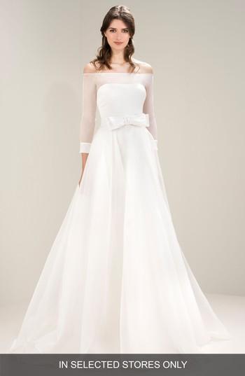 Mariage - Jesús Peiró Off the Shoulder Bow Waist Gown 