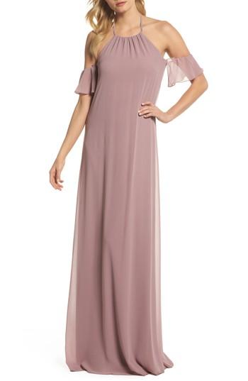 Mariage - nouvelle AMSALE Ruffle Sleeve Halter Gown 