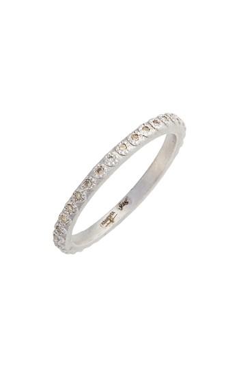 Wedding - New World Silver Champagne Diamond Stacking Ring 