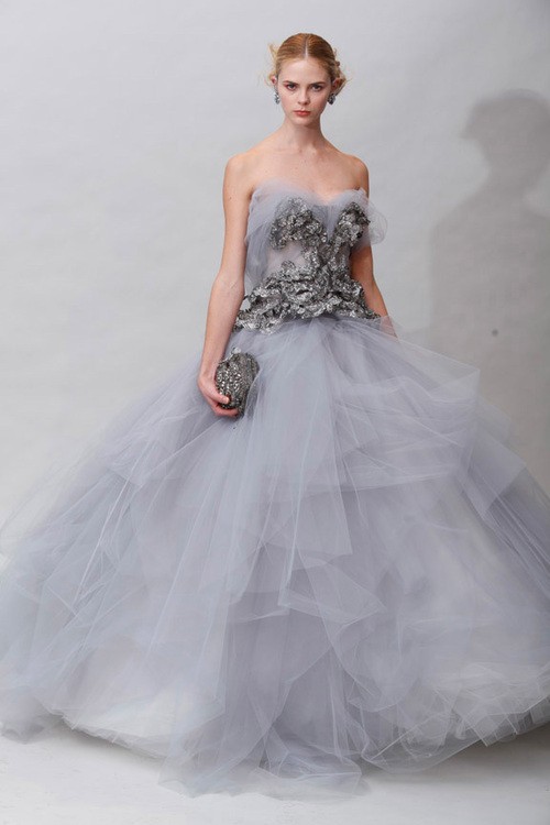 Wedding - Special Design Lavender Tulle Gown 