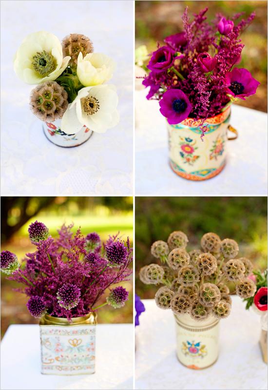 Hochzeit - Blume Tin Blumenarrangements