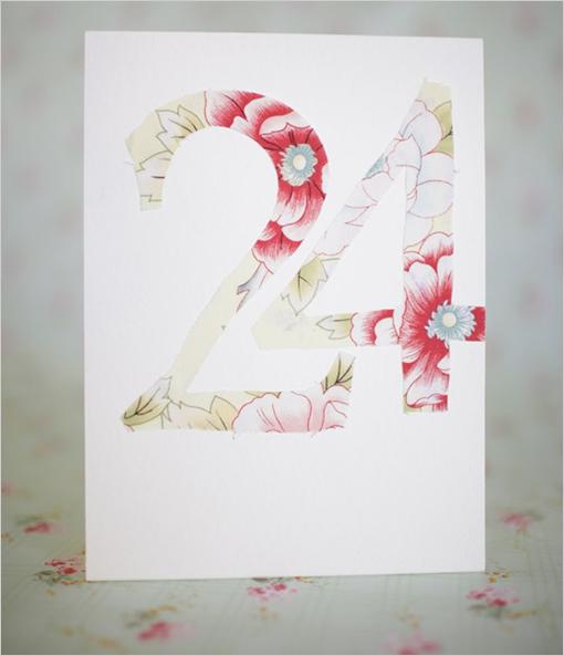 Wedding - Fabric Table Numbers