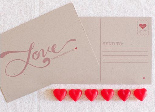 Hochzeit - Liebe Valentines Postcard