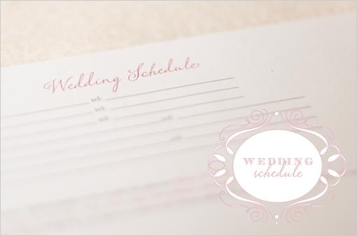 Wedding - Wedding Day Timeline