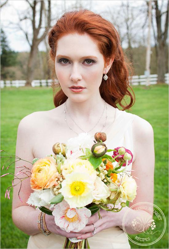 Hochzeit - Peach Wedding Bouquet