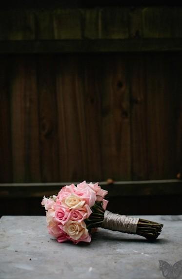 Mariage - Rose Bouquet de mariage ♥ rose et crème
