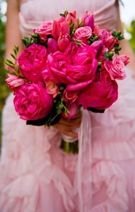 Mariage - Bouquets de mariage rose