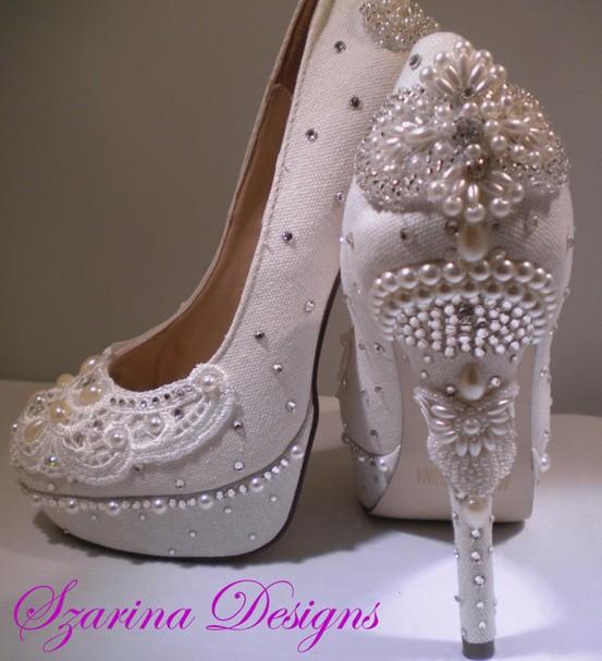 زفاف - أحذية الزفاف - الكعوب
