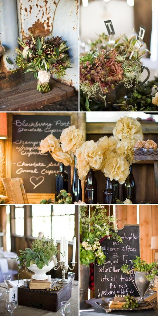 Hochzeit - Rustic Wedding Reception Decor