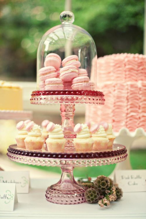 Mariage - Délicieux petits gâteaux de mariage Hommade ♥ Macarons de mariage rose