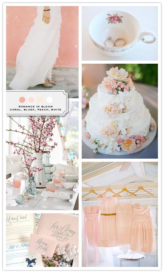 Mariage - Palettes de mariée de couleur Peach