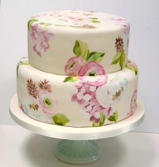 زفاف - كعك الزفاف مرسومة باليد ♥ تصميم كعكة الزفاف
