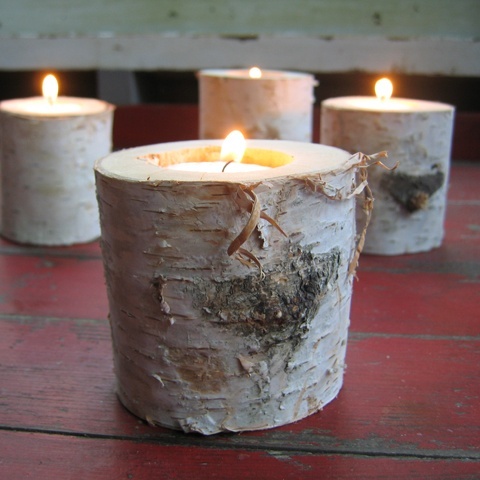 Wedding - Rustic Candles and Candle Holders