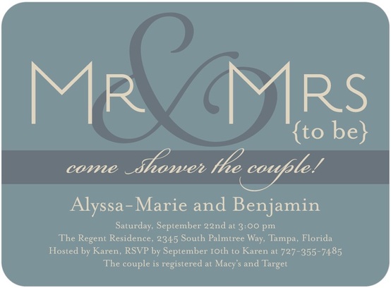 Wedding - Cute Couples Shower Invitations
