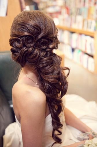 Hochzeit - Wunderschöne Lange Hochzeit Frisur ♥ Wavy Lang und Side Swept Hairstyle