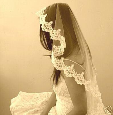 Hochzeit - Vintage Wedding Mantilla Veil