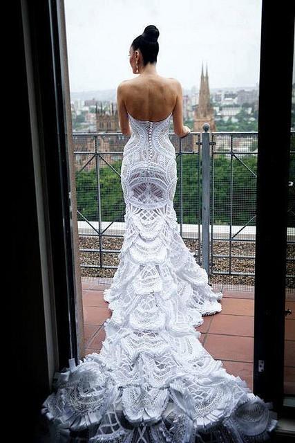 زفاف - أنيقة زفاف تصميم فستان خاص ♥ الرباط فستان الزفاف
