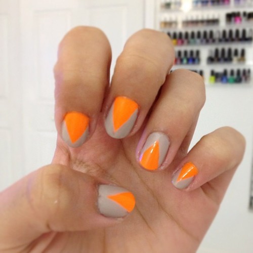Mariage - Chevron & Neon Nail Design ♥ Une tendance différente ongles