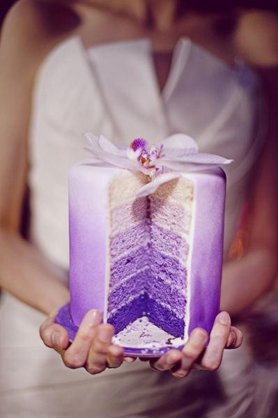 Wedding - Purple Layered Wedding Cakes