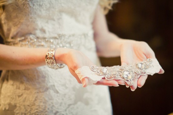 Wedding - Chic Jeweled Wedding Garter 