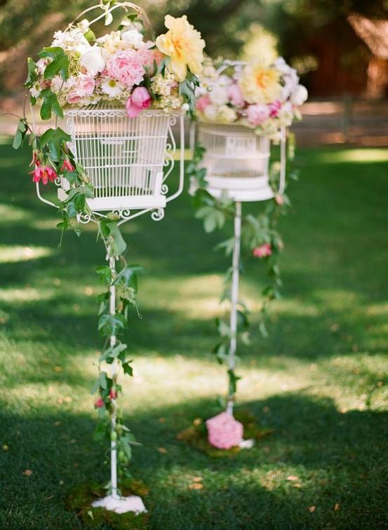 Hochzeit - Vogelkäfige Wedding Aisle Decorating