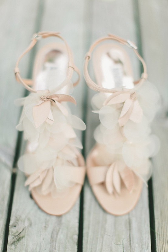Wedding - Chic Peach Blush Wedding Sandals