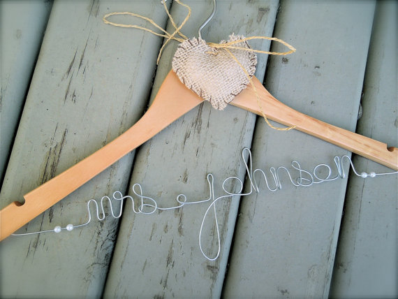 Wedding - Personalized Wedding Hanger 