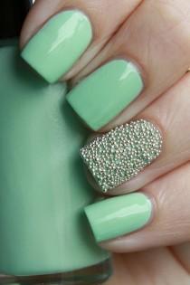 wedding photo - One Nail Caviar Mini Tiny Ball Beads Trend ♡ Nail Art & Design