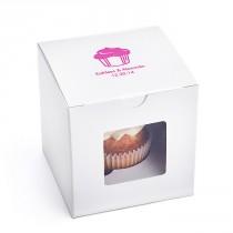 wedding photo - Personalized Cupcake Favor Box